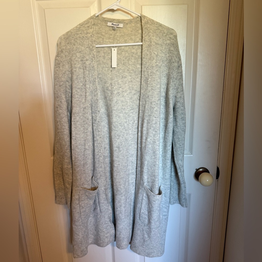 Madewell Heather Gray Cardigan. Size XS. NWT
